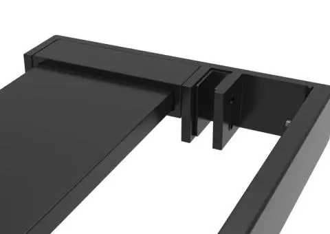 Raft de duș pentru perete cabină de duș, negru, 80 cm, aluminiu - 5/5