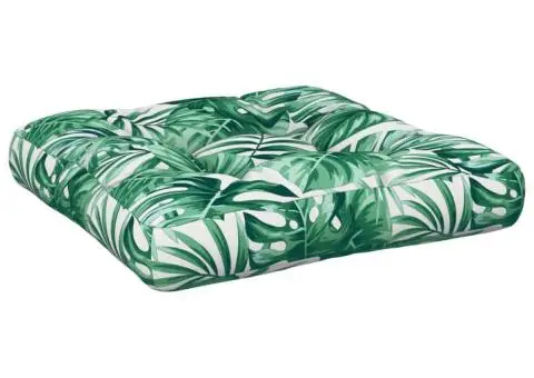 Pernă de paleți, model frunze, 60x61,5x10 cm, textil - 2/5