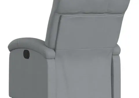 Fotoliu rabatabil, gri deschis, material textil - 5/5