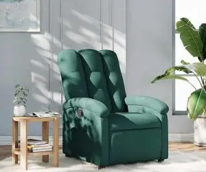 vidaXL Fotoliu rabatabil, verde închis, material textil