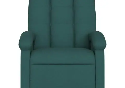 Fotoliu rabatabil, verde închis, material textil - 3/5