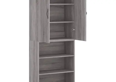 Dulap înalt, gri sonoma, 69,5x34x180 cm, lemn compozit - 4/5