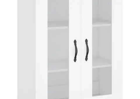 Dulap înalt, alb, 69,5x34x180 cm, lemn compozit - 5/5