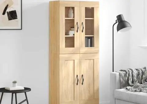 Dulap înalt, stejar sonoma, 69,5x34x180 cm, lemn compozit - 1/5