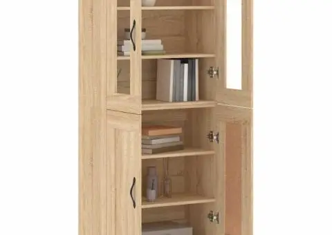 Dulap înalt, stejar sonoma, 69,5x34x180 cm, lemn compozit - 3/5