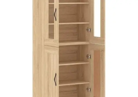 Dulap înalt, stejar sonoma, 69,5x34x180 cm, lemn compozit - 4/5