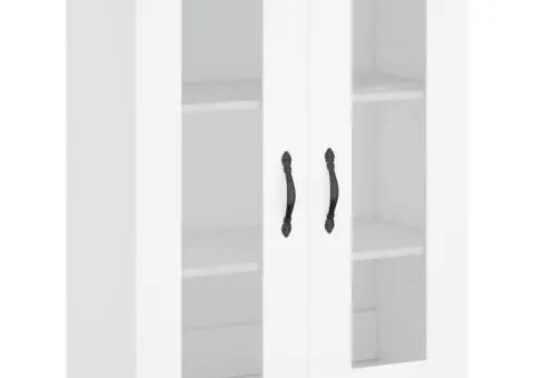 Dulap înalt, alb, 69,5x34x180 cm, lemn compozit - 5/5