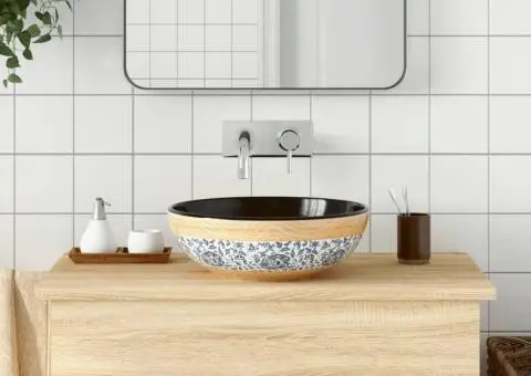 Lavoar de blat, multicolor, rotund, Φ41x14 cm, ceramică - 1/5