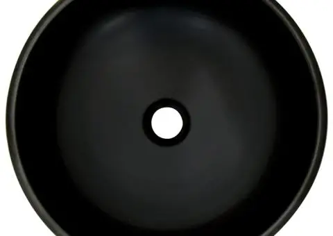 Lavoar de blat, negru și albastru, rotund, Φ41x14 cm, ceramică - 4/5