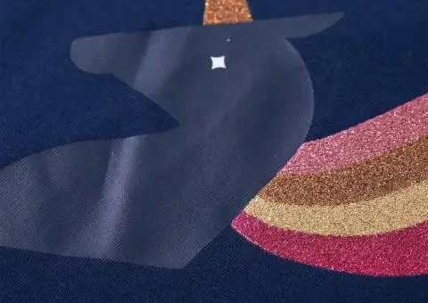 Tricou pentru copii cu mâneci lungi, bleumarin, 128 - 4/5