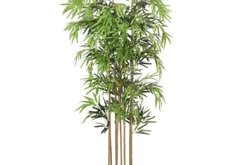 Arbore din bambus artificial 1095 de frunze 150 cm verde - 2/5