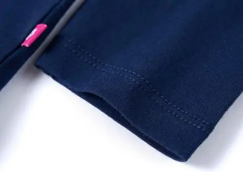 Tricou pentru copii cu mâneci lungi, bleumarin, 128 - 5/5