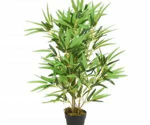 vidaXL Arbore din bambus artificial 368 de frunze 80 cm verde
