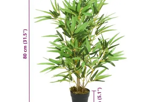 Arbore din bambus artificial 368 de frunze 80 cm verde - 4/4