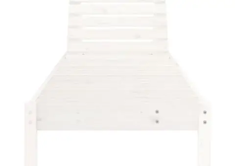 Șezlonguri, 2 buc., alb, 199,5x60x74 cm, lemn masiv pin - 4/5