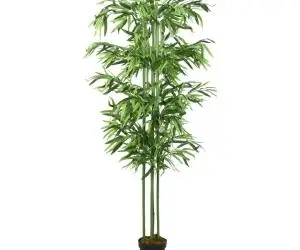 vidaXL Arbore din bambus artificial 240 de frunze 80 cm verde