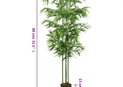 Arbore din bambus artificial 240 de frunze 80 cm verde - 4/4