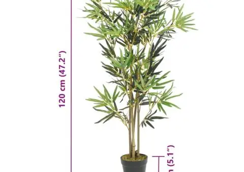Arbore din bambus artificial 552 de frunze 120 cm verde - 4/4