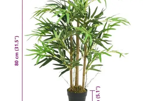 Arbore din bambus artificial 500 de frunze 80 cm verde - 4/4