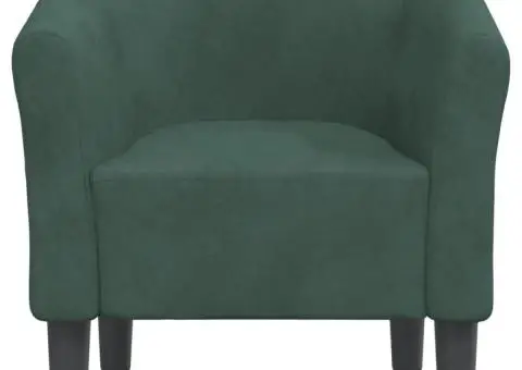 Fotoliu tip cuvă, verde închis, catifea - 3/5