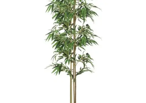 Arbore din bambus artificial 1216 de frunze 180 cm verde - 1/4