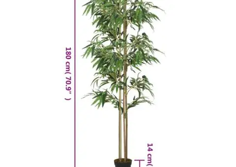 Arbore din bambus artificial 1216 de frunze 180 cm verde - 4/4