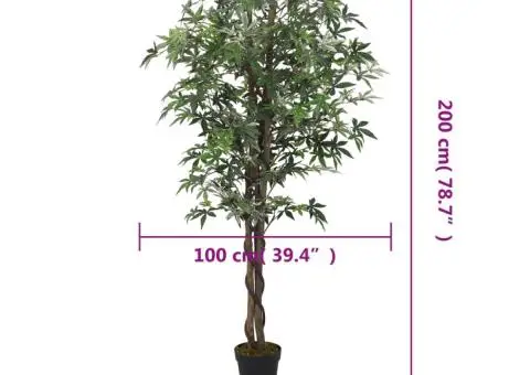 Arbore de arțar artificial 756 de frunze 200 cm verde - 5/5