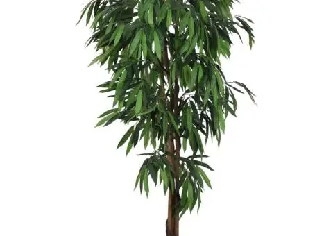 Arbore de mango artificial 300 de frunze 80 cm verde - 1/5