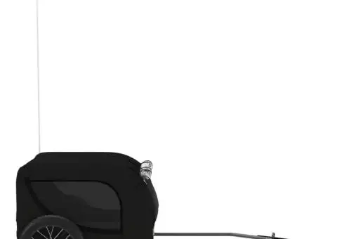 Remorcă bicicletă animale companie, negru, textil oxford/fier - 5/5