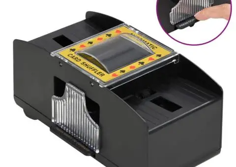 Aparat automat de amestecat cărți, negru, 2 pachete - 1/5