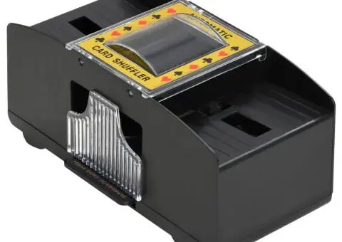 Aparat automat de amestecat cărți, negru, 2 pachete - 2/5