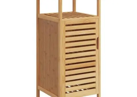 Dulap de baie cu raft, 36x33x87 cm, bambus - 2/5