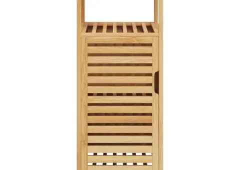 Dulap de baie cu raft, 36x33x87 cm, bambus - 3/5