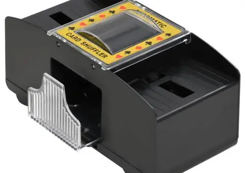 Aparat automat de amestecat cărți, negru, 2 pachete - 3/5