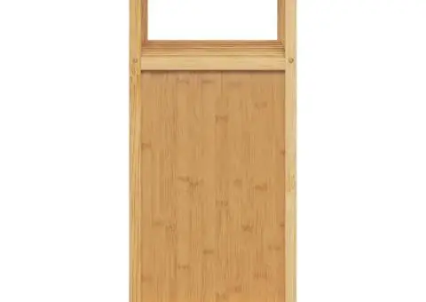 Dulap de baie cu raft, 36x33x87 cm, bambus - 4/5