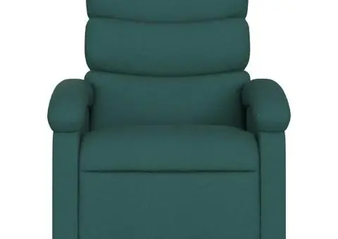 Fotoliu rabatabil, verde închis, material textil - 4/5