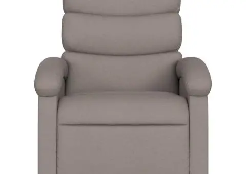 Fotoliu rabatabil, gri taupe, material textil - 3/5