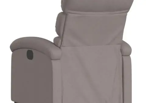 Fotoliu rabatabil, gri taupe, material textil - 5/5