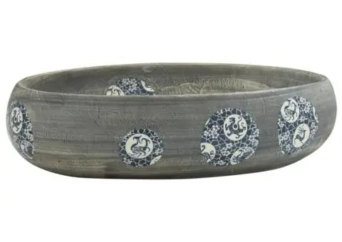 Lavoar de blat, gri, 59x40x15 cm, ceramică, oval - 2/5