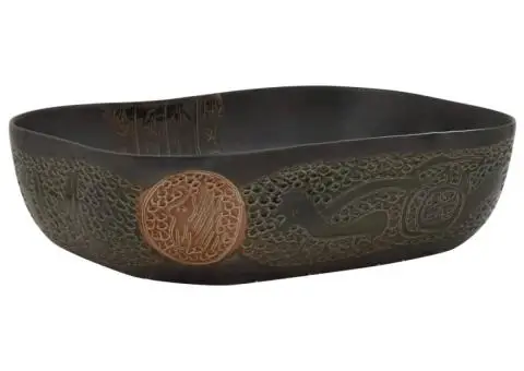 Lavoar de blat, negru, 48x37,5x13,5 cm, ceramică, dreptunghi - 2/5