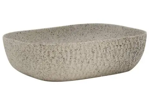 Lavoar de blat gri 48x37,5x13,5 cm, ceramică, dreptunghi - 2/5