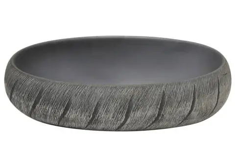 Lavoar de blat, negru și gri, 59x40x15 cm, ceramică, oval - 4/5