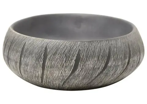 Lavoar de blat, negru și gri, 59x40x15 cm, ceramică, oval - 5/5