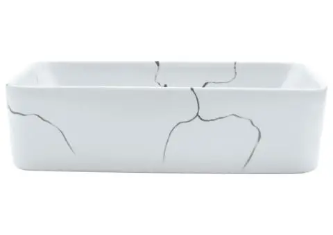 Lavoar de blat, alb, 46x35,5x13 cm, ceramică, dreptunghi - 3/5