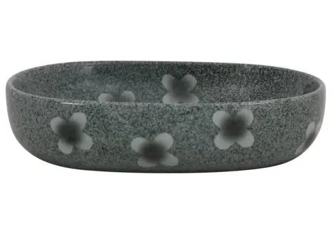 Lavoar de blat, albastru, 59x40x14 cm, ceramică, oval - 3/5