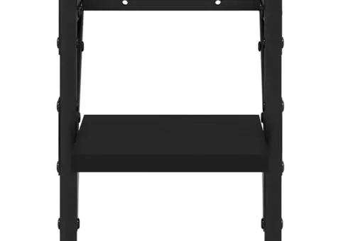 Rafturi de perete cu bare, 2 buc, negru, 20x25x30 cm - 5/5