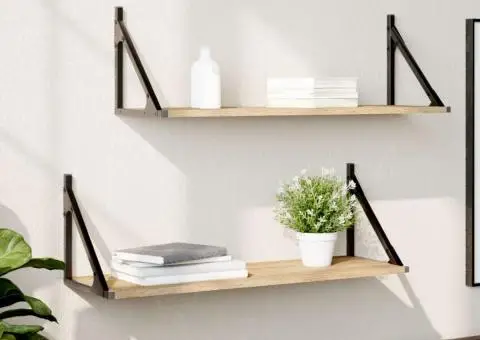 Dulapuri de perete, 2 buc., stejar sonoma, 80x25x25,5 cm, lemn - 1/5