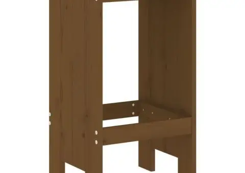 Set mobilier bar de grădină, 5 piese, maro miere lemn masiv pin - 4/5