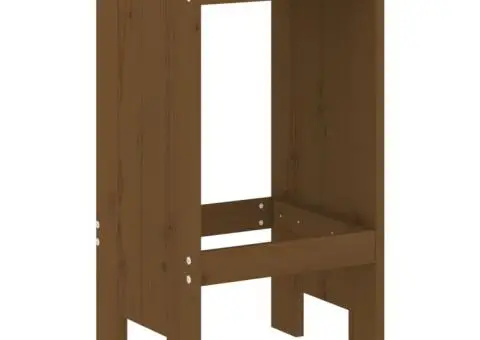 Set bar de grădină, 7 piese, maro miere, lemn masiv de pin - 4/5