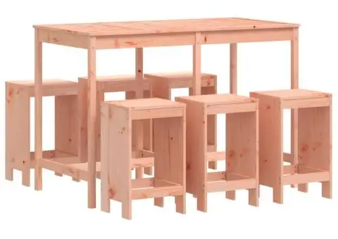 Set bar de grădină, 7 piese, lemn masiv douglas - 2/5